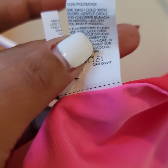 NWOT Express Bright Hot Pink Red Two Tone Tank Top - Picture 6 of 7